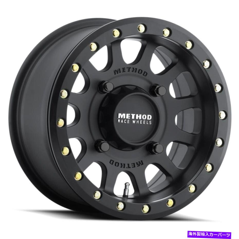 ホイール　４本セット 15x7メソッドMR401 UTVビードロック4x156 38ブラックホイールリムセット（4）132 15x7 Method MR401 UTV Beadlock 4x156 38 Black Wheels Rims Set(4) 132【並行輸入品】