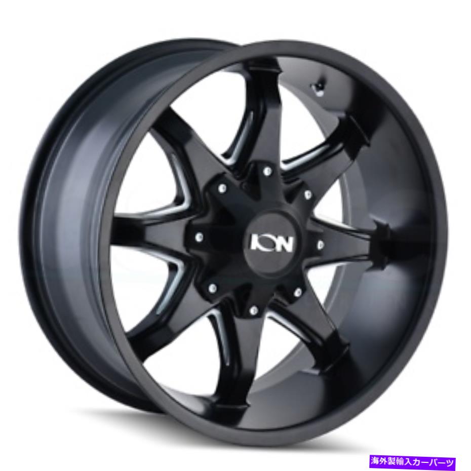 ホイール　４本セット 20x9イオン181 5x5.5/5x150 0ブラックミリングホイールリムセット（4）110 20x9 Ion 181 5x5.5/5x150 0 Black Milled Wheels Rims Set(4) 110【並行輸入品】