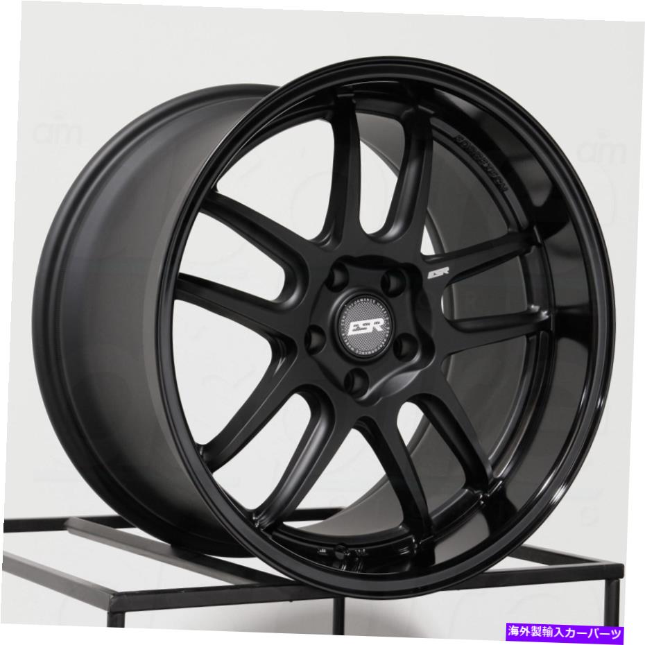 ホイール　４本セット 19x11 ESR AP8 5x114.3 22ブラックホイールリムセット（4）72.56 19x11 ESR AP8 5x114.3 22 Black Wheels Rims Set(4) 72.56【並行輸入品】