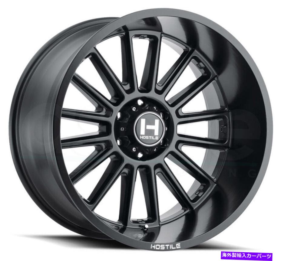 ホイール　４本セット 20x12敵対的なH115プレデター6x135 -44フルブラックホイールリムセット（4）87 20x12 Hostile H115 Predator 6x135 -44 Full Black Wheels Rims Set(4) 87【並行輸入品】