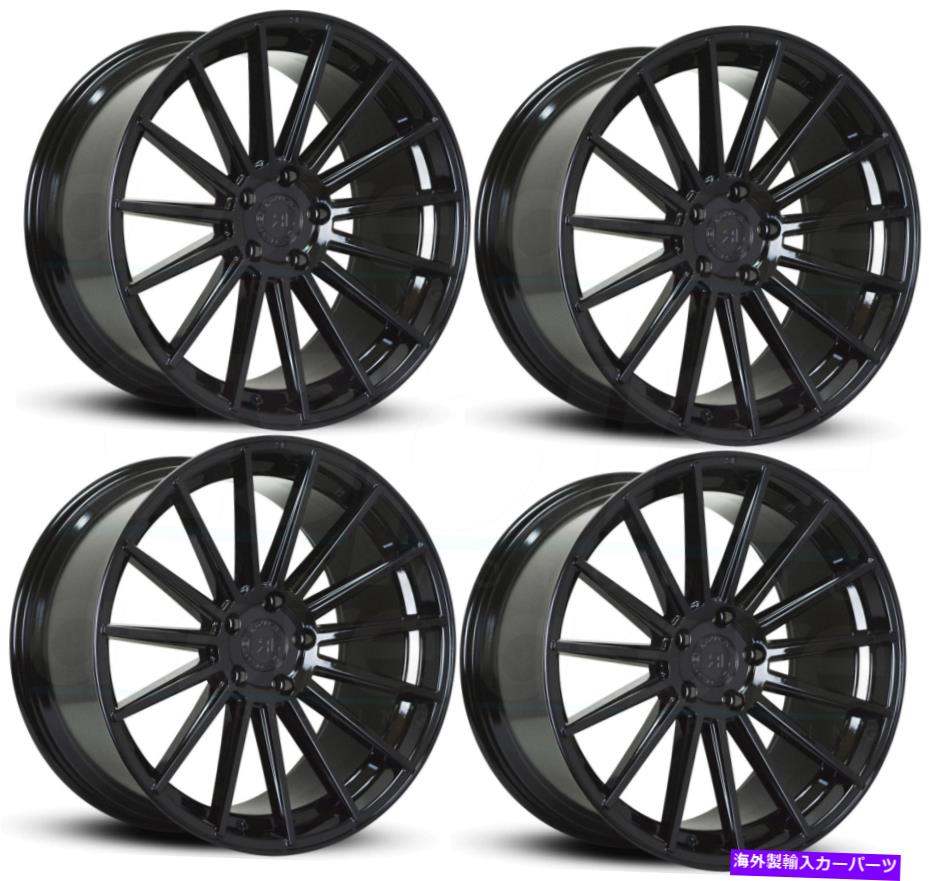ホイール　４本セット 22x9/22x10.5道路力RF15 5x112 30/40グロスブラックホイールリムセット（4）66.56 22x9/22x10.5 Road Force RF15 5x112 30/40 Gloss Black Wheels Rims Set(4) 66.56【並行輸入品】
