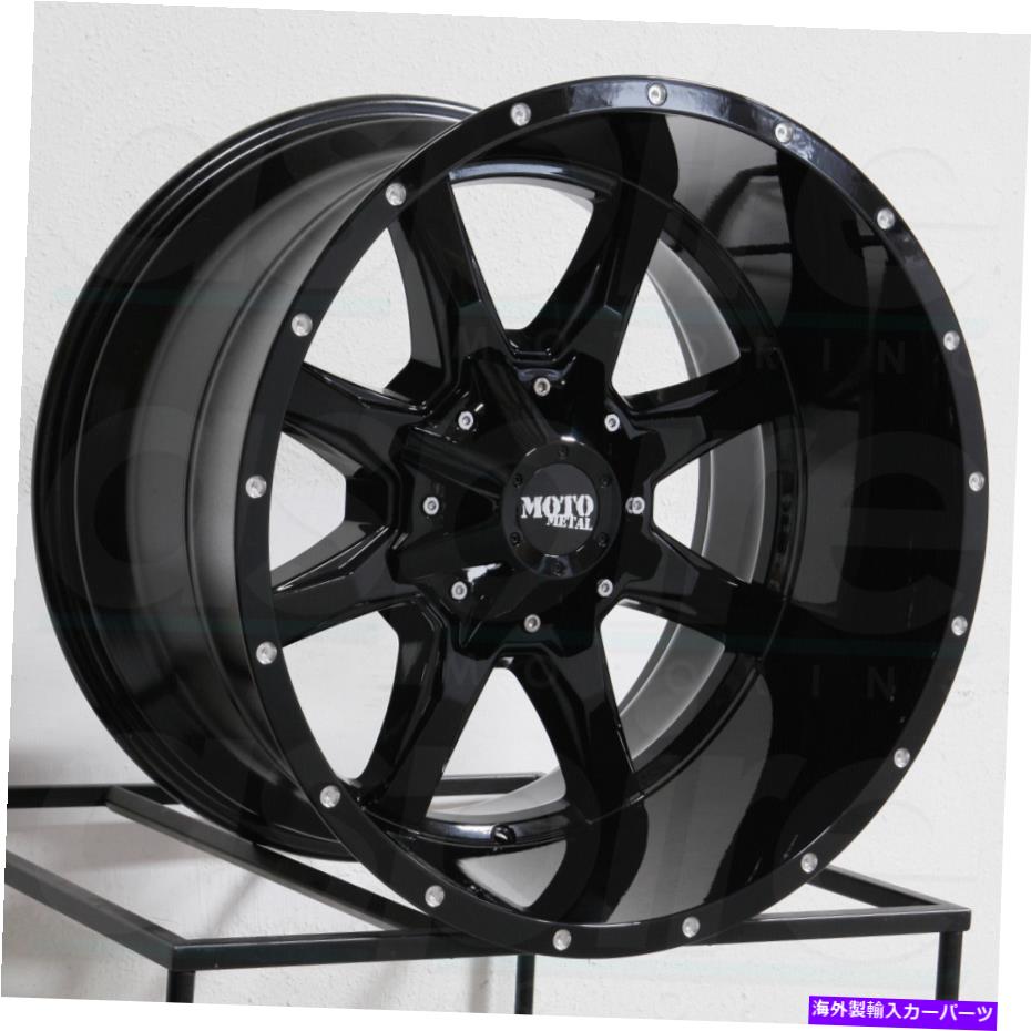 ホイール　４本セット 22x12 Moto Metal Mo970 8x170 -44光沢ブラックホイールリムセット（4）125.1 22x12 Moto Metal MO970 8x170 -44 Gloss Black Wheels Rims Set(4) 125.1【並行輸入品】