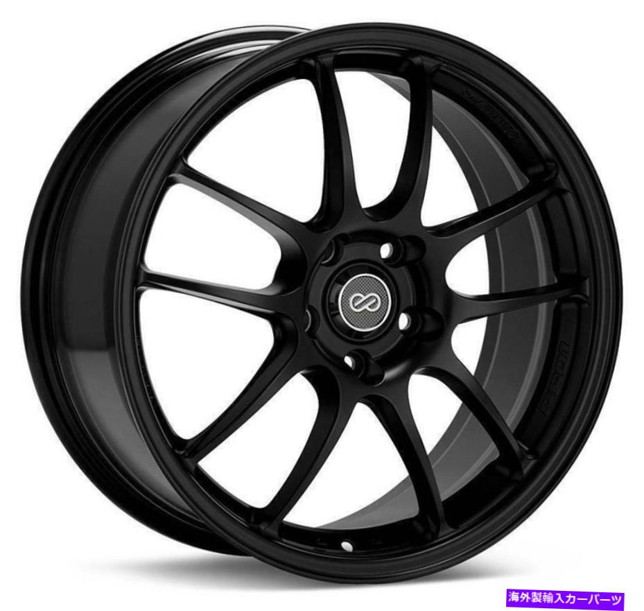 ホイール　４本セット 18x9.5 enkei pf01a 5x114.3 35ブラックペイントホイールリムセット（4） 18x9.5 Enkei PF01A 5x114.3 35 Black Paint Wheels Rims Set(4)【並行輸入品】