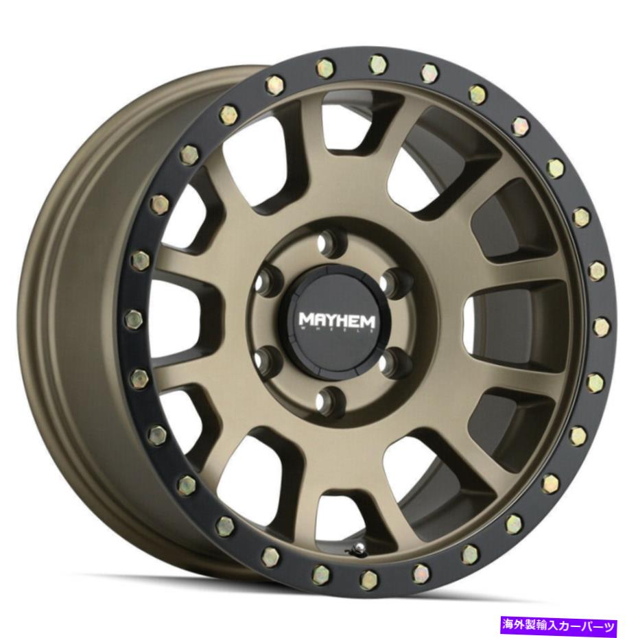 ホイール 4本セット 20x9メイヘム8302スカウト5x5/5x127 0ゴールドブラックホイールリムセット(4)78.1 20x9 Mayhem 8302 Scout 5x5/5x127 0 Gold Black Wheels Rims Set(4) 78.1【並行輸入品】|Us Custom Parts Shop USDM