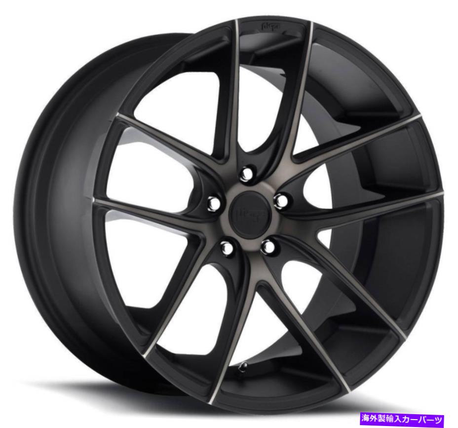 ホイール　４本セット 20x8.5ニッチM130 Targa 5x120 15ブラック機械加工ホイールリムセット（4）72.56 20x8.5 Niche M130 Targa 5x120 15 Black Machined Wheels Rims Set(4) 72.56【並行輸入品】