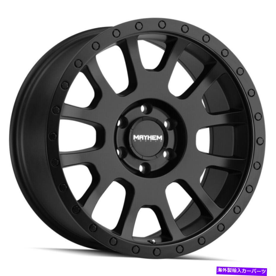 ホイール　４本セット 20x9メイヘム8302スカウト8x170 0マットブラックホイールリムセット（4）130.8 20x9 Mayhem 8302 Scout 8x170 0 Matte Black Wheels Rims Set(4) 130.8【並行輸入品】｜Us Custom Parts Shop USDM