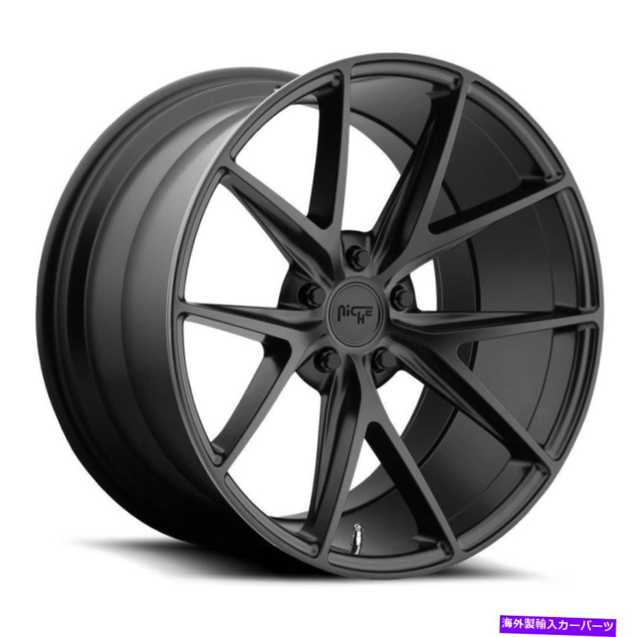 ホイール　４本セット 22x9ニッチM117ミサノ5x112 38マットブラックホイールリムセット（4）66.56 22x9 Niche M117 Misano 5x112 38 Matte Black Wheels Rims Set(4) 66.56【並行輸入品】