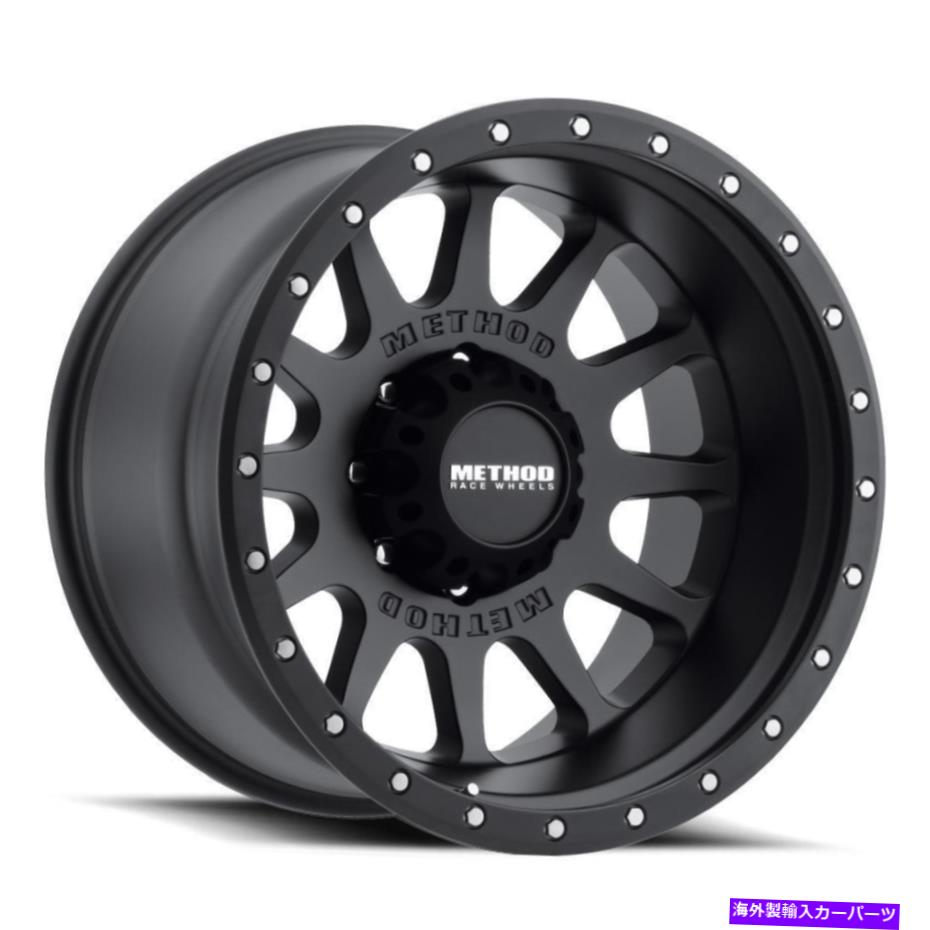 ホイール　４本セット 20x10メソッドMR605 NV 8x6.5/8x165.1 -24ブラックホイールリムセット（4）121.3 20x10 Method MR605 NV 8x6.5/8x165.1 -24 Black Wheels Rims Set(4) 121.3【並行輸入品】