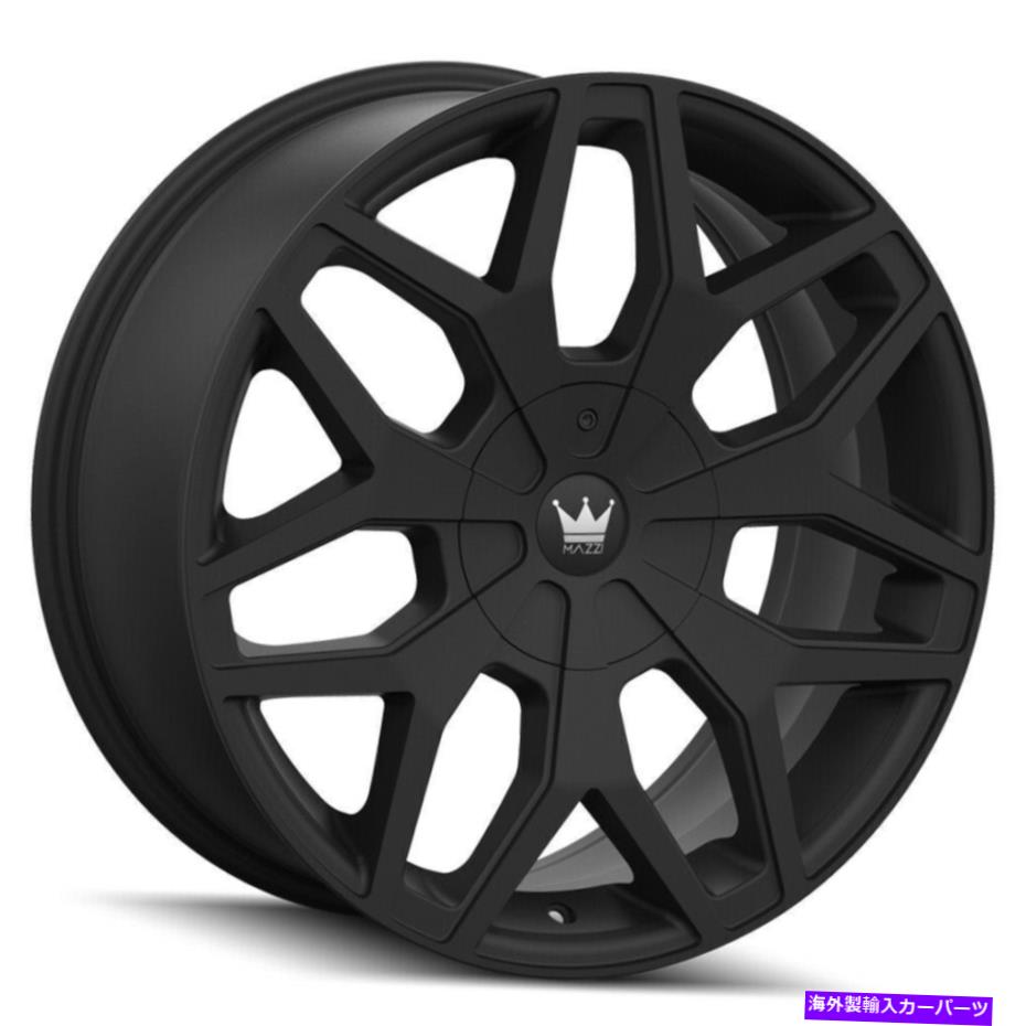 ホイール　４本セット 24x9.5 Mazzi 367プロフィール5x115/5x120 18マットブラックホイールリムセット（4）74.1 24x9.5 Mazzi 367 Profile 5x115/5x120 18 Matte Black Wheels Rims Set(4) 74.1【並行輸入品】