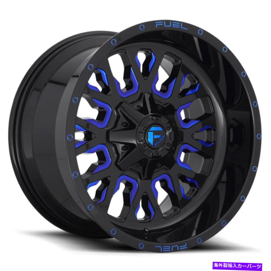 ホイール　４本セット 20x9燃料D645ストローク8x6.5/8x165.1 20グロスブラックブルーティントホイールリムセット（4） 20x9 Fuel D645 Stroke 8x6.5/8x165.1 20 Gloss Black Blue Tint Wheels Rims Set(4)【並行輸入品】