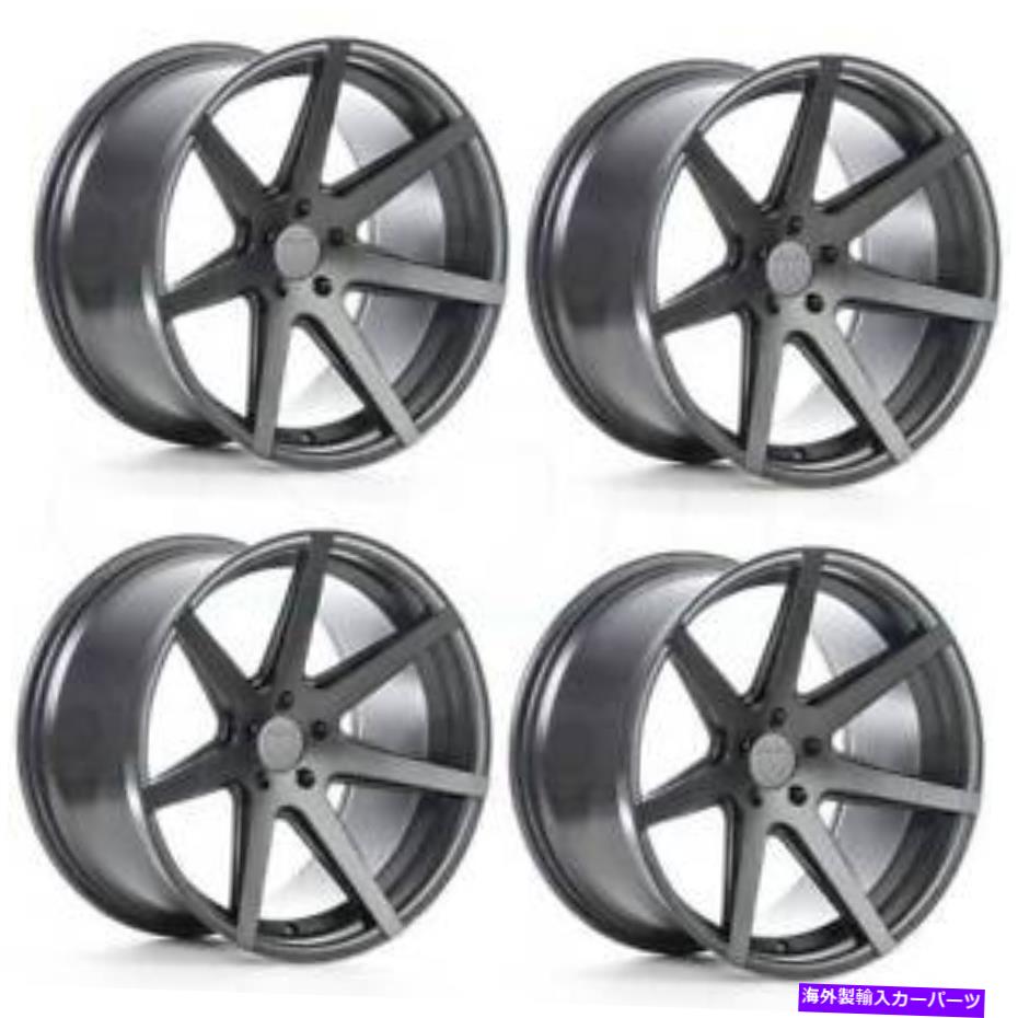 ホイール　４本セット 19x8.5/19x9.5 Rohana RC7 5x114.3 35/40グラファイトホイールリムセット（4）73.1 19x8.5/19x9.5 Rohana RC7 5x114.3 35/40 Graphite Wheels Rims Set(4) 73.1【並行輸入品】