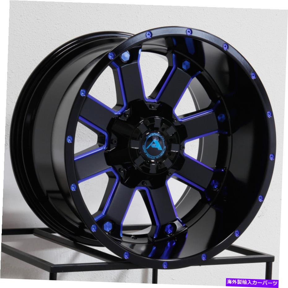 ホイール　４本セット 20x12アメリカンオフロードA108 6x135/6x5.5 -44ブラックミリングブルーホイールリムセット（4 20x12 American Off-Road A108 6x135/6x5.5 -44 Black Milled Blue Wheels Rims Set(4【並行輸入品】 367,488円