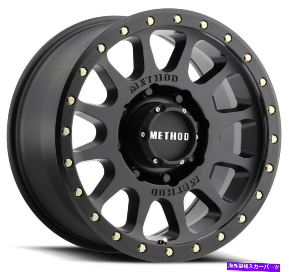 ホイール　４本セット 20x10メソッドMR305 NV 8x6.5/8x165.1 -18ブラックホイールリムセット（4）130.81 20x10 Method MR305 NV 8x6.5/8x165.1 -18 Black Wheels Rims Set(4) 130.81【並行輸入品】｜Us Custom Parts Shop USDM