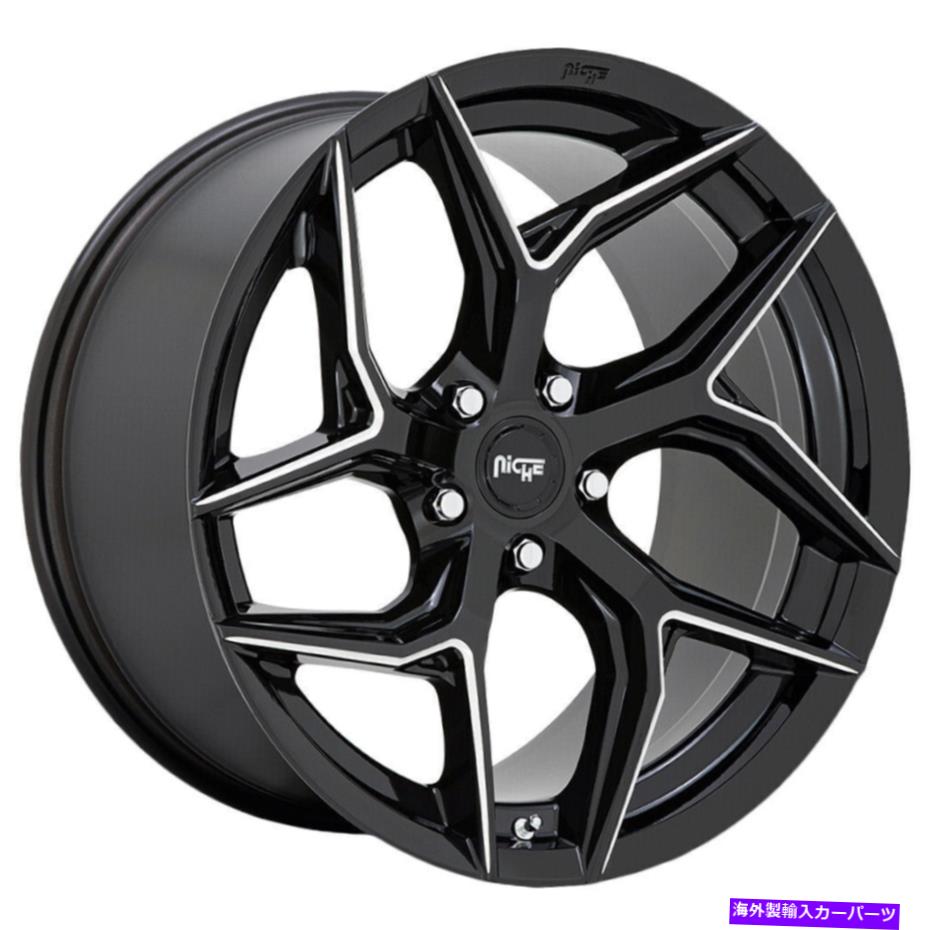 ホイール　４本セット 20x9ニッチM266ねじれ5x120 35ブラックミリングホイールリムセット（4）72.56 20x9 Niche M266 Torsion 5x120 35 Black Milled Wheels Rims Set(4) 72.56【並行輸入品】