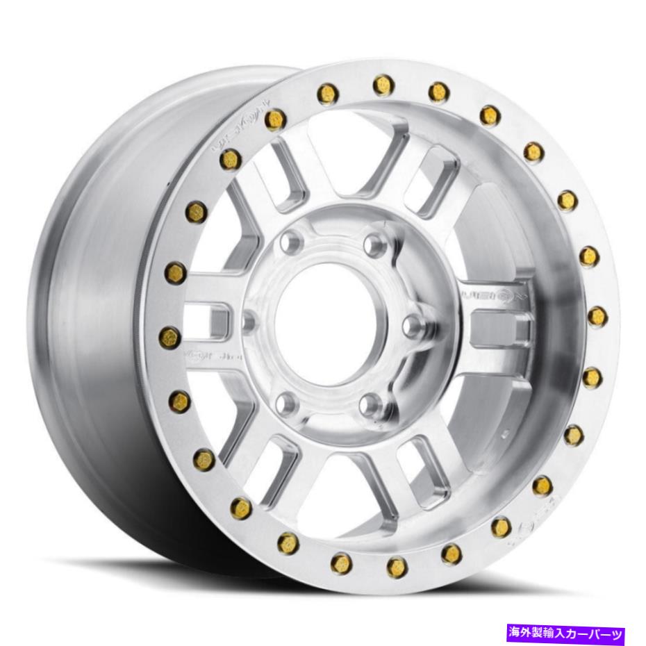 ホイール　４本セット 17x8.5 Vision 398bl 8x170 -15機械加工ホイールリムセット（4）125.2 17x8.5 Vision 398BL 8x170 -15 Machined Wheels Rims Set(4) 125.2【並行輸入品】