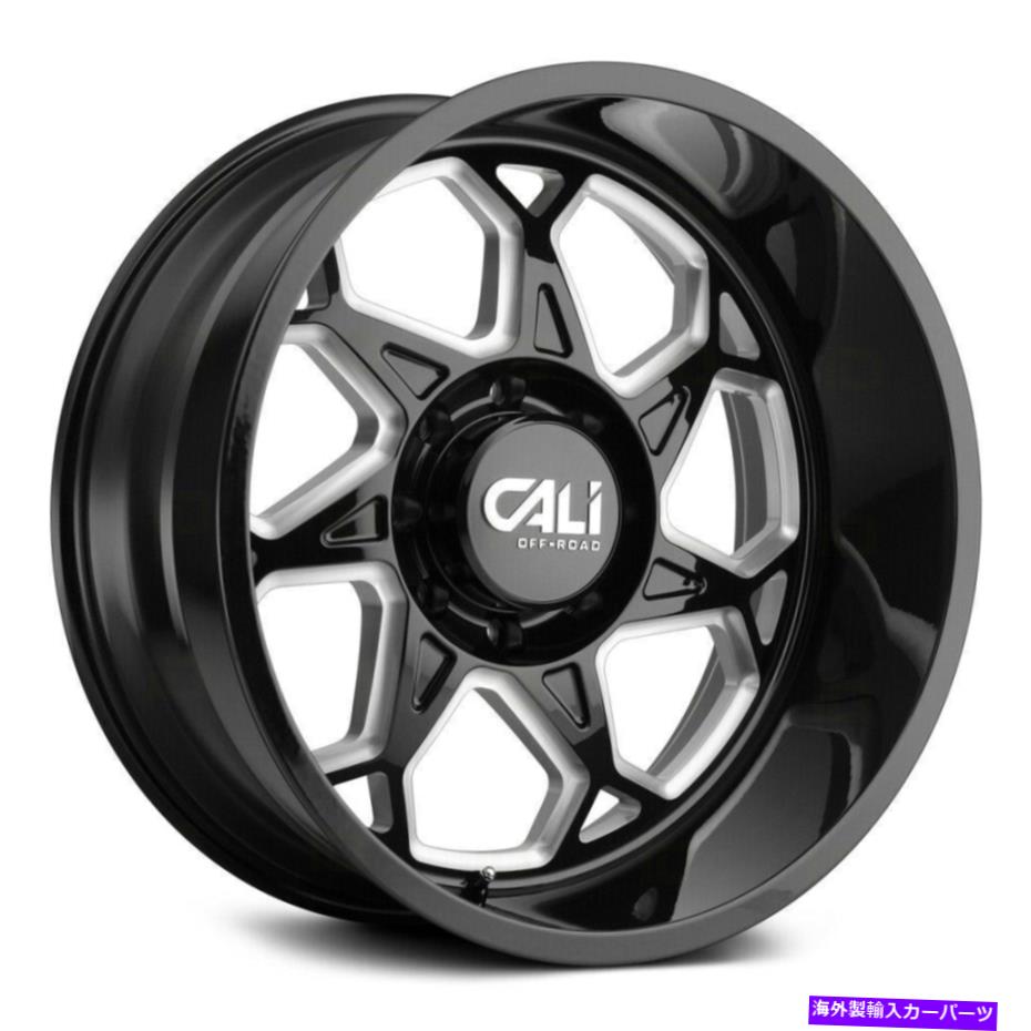 ホイール　４本セット 20x9カリオフロード9111セブンフォールド6x135 0グロスブラックミリングホイールリムセット（4） 20x9 Cali Off-Road 9111 Sevenfold 6x135 0 Gloss Black Milled Wheels Rims Set(4)【並行輸入品】｜Us Custom Parts Shop USDM 382,437円