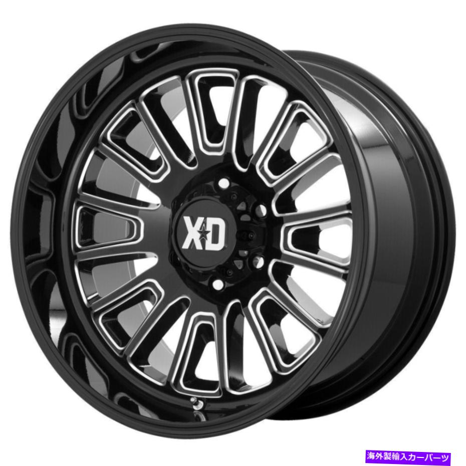 ホイール　４本セット 22x10 XD XD864ローバー8x170 -18ブラックミリングホイールリムセット（4）125.1 22x10 XD XD864 Rover 8x170 -18 Black Milled Wheels Rims Set(4) 125.1【並行輸入品】