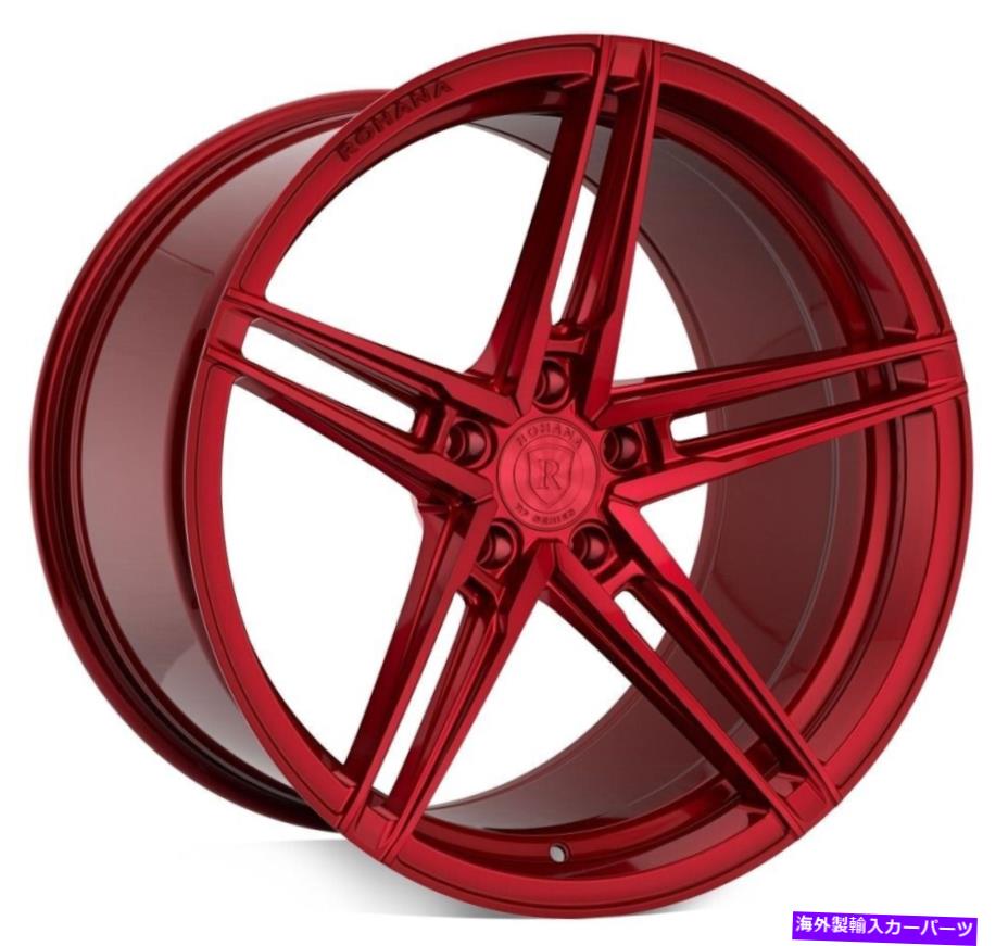 ホイール　４本セット 20x9/20x10 rohana rfx15 5x112 25/33レッドホイールリムセット（4）66.56 20x9/20x10 Rohana RFX15 5x112 25/33 Red Wheels Rims Set(4) 66.56【並行輸入品】