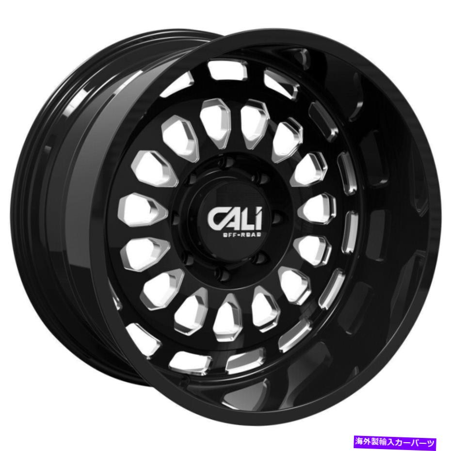 ホイール　４本セット 20x12 Cali Off -Road 9113 Paradox 8x170 -51ブラックミリングホイールリムセット（4）125.2 20x12 Cali Off-Road 9113 Paradox 8x170 -51 Black Milled Wheels Rims Set(4) 125.2【並行輸入品】