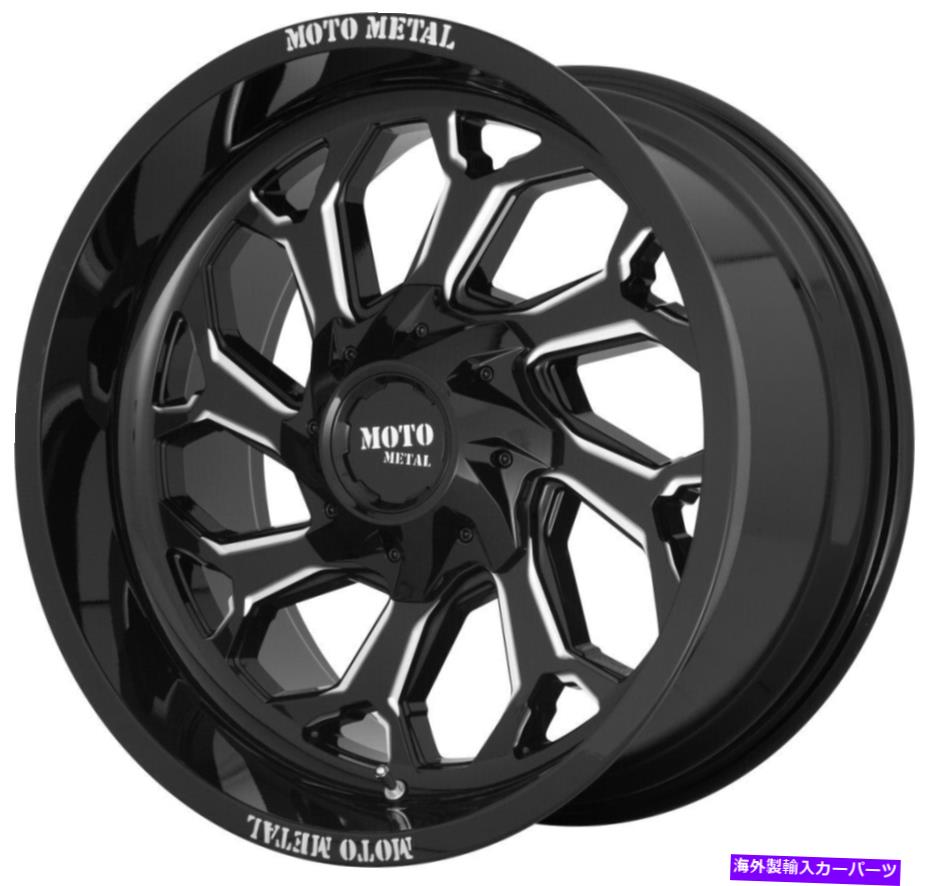 ホイール 4本セット 22x12 Moto Metal Mo999 8x170 -44ブラックミリングホイールリムセット(4)125.1 22x12 Moto Metal MO999 8x170 -44 Black Milled Wheels Rims Set(4) 125.1【並行輸入品】|Us Custom Parts Shop USDM