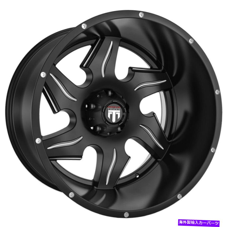 ホイール　４本セット 22x14 American Truxx AT163 NINJA 5X5/5X127 -76ブラックミリングホイールリムセット（4）7 22x14 American Truxx AT163 Ninja 5x5/5x127 -76 Black Milled Wheels Rims Set(4) 7【並行輸入品】