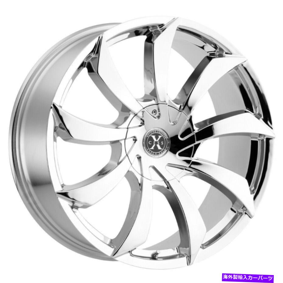 ホイール　４本セット 24x9.5 xcess x01 5x115/5x120 15クロムホイールリムセット（4）72.6 24x9.5 Xcess X01 5x115/5x120 15 Chrome Wheels Rims Set(4) 72.6【並行輸入品】