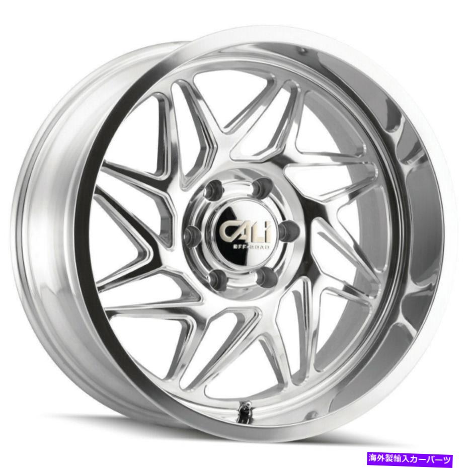 ホイール　４本セット 20x12 Cali Off -Road 9112 Gemini 6x135 -51ポリッシュミリングホイールリムセット（4）87。 20x12 Cali Off-Road 9112 Gemini 6x135 -51 Polished Milled Wheels Rims Set(4) 87.【並行輸入品】