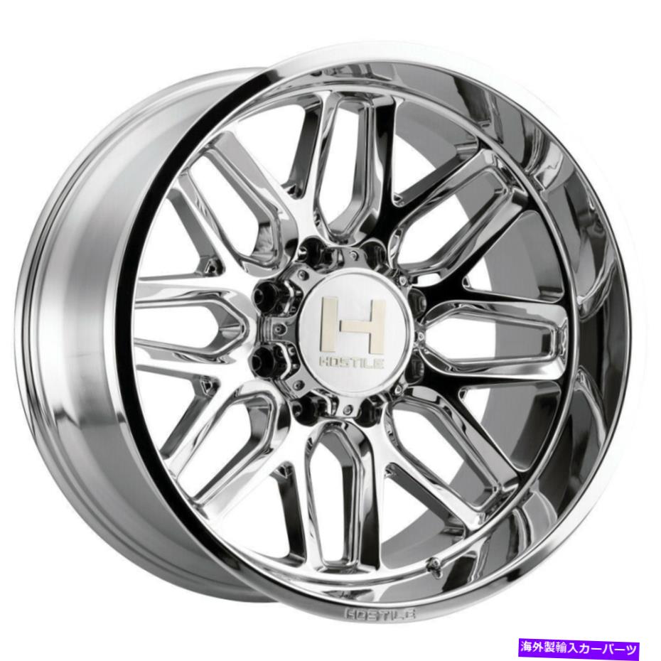 ホイール　４本セット 24x12敵対的H120バルカン8x170 -44クロムホイールリムセット（4）125.2 24x12 Hostile H120 Vulcan 8x170 -44 Chrome Wheels Rims Set(4) 125.2【並行輸入品】