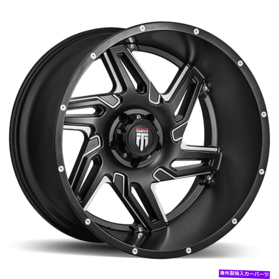 ホイール　４本セット 24x14 AMERICAN TRUXX AT186 SPURS 6x135 -76 BLACK MILLED WHEELS RIMS SET（4）87.1 24x14 American Truxx AT186 Spurs 6x135 -76 Black Milled Wheels Rims Set(4) 87.1【並行輸入品】｜Us Custom Parts Shop USDM