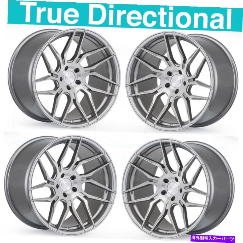 ホイール　４本セット 20x10/20x12 rohana rfx7 5x120 38/45ブラシ付きチタンホイールリムセット（4） 20x10/20x12 Rohana RFX7 5x120 38/45 Brushed Titanium Wheels Rims Set(4)【並行輸入品】