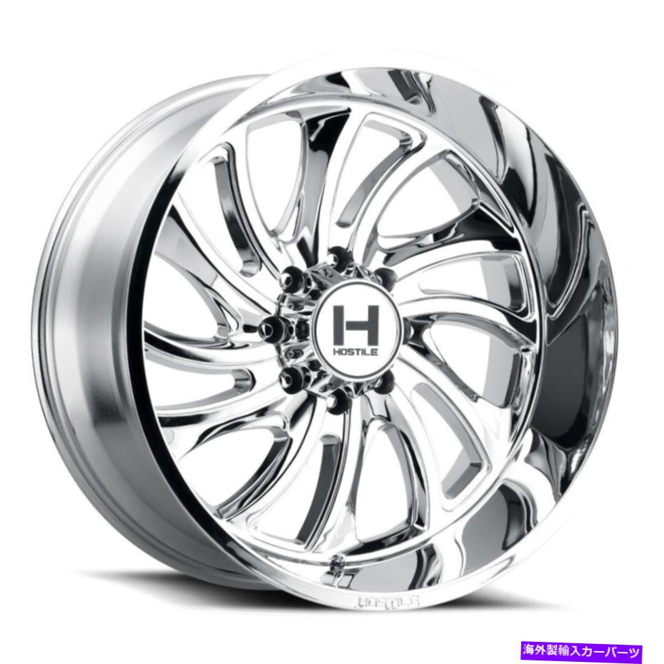 ホイール 4本セット 20x12敵対的なH118デーモン8x180 -44クロムホイールリムセット(4)125.2 20x12 Hostile H118 Demon 8x180 -44 Chrome Wheels Rims Set(4) 125.2【並行輸入品】|Us Custom Parts Shop USDM