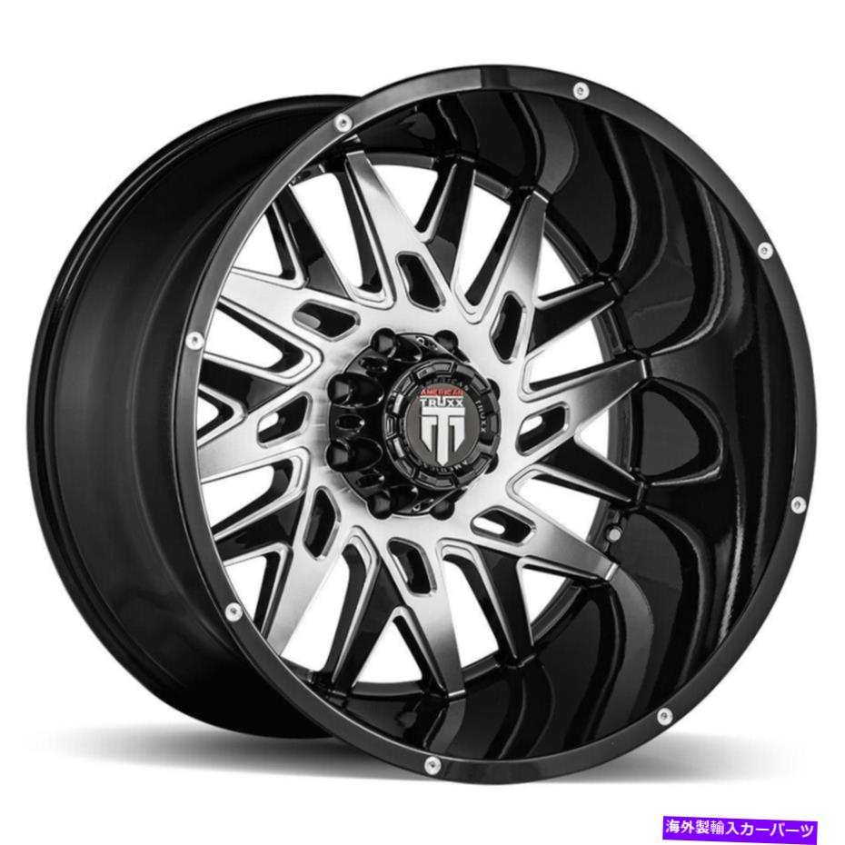 ホイール　４本セット 26x14 AMERICAN TRUXX AT184 DNA 6x135 -76ブラック機械加工ホイールリムセット（4）87.1 26x14 American Truxx AT184 Dna 6x135 -76 Black Machined Wheels Rims Set(4) 87.1【並行輸入品】