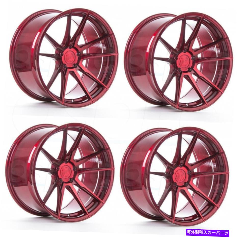 ホイール　４本セット 20x9 rohana rfx2 5x130 45レッドホイールリムセット（4） 20x9 Rohana RFX2 5x130 45 Red Wheels Rims Set(4)【並行輸入品】
