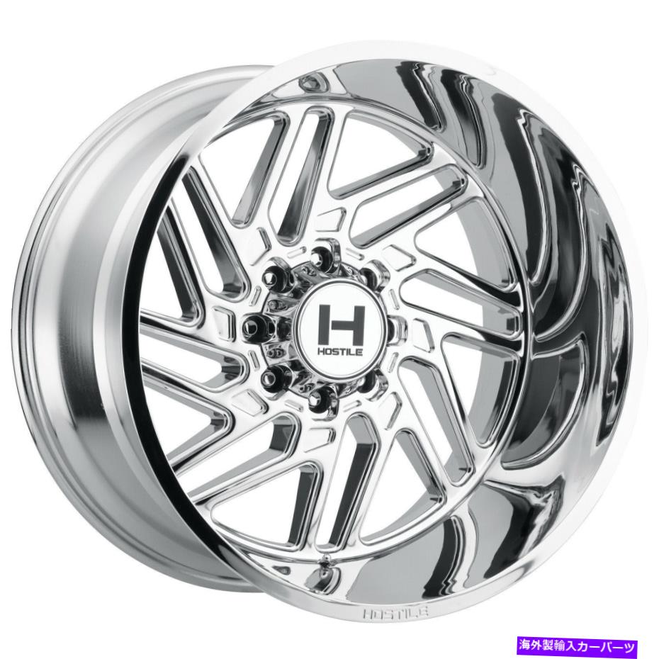 ホイール　４本セット 20x9敵対的H116ジグソー6x135 12クロムホイールリムセット（4）87 20x9 Hostile H116 Jigsaw 6x135 12 Chrome Wheels Rims Set(4) 87【並行輸入品】