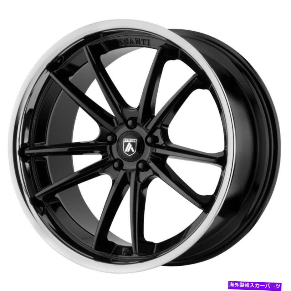 ホイール　４本セット 22x9アサンティブラックABL23シグマ5x120 32ブラックホイールリムセット（4）74.1 22x9 Asanti Black ABL23 Sigma 5x120 32 Black Wheels Rims Set(4) 74.1【並行輸入品】