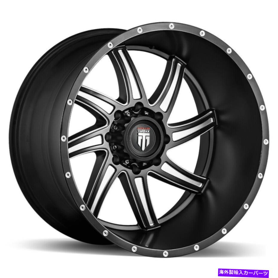 ホイール　４本セット 22x12 American Truxx AT162 VORTEX 5x150 -44ブラックミリングホイールリムセット（4）110。 22x12 American Truxx AT162 Vortex 5x150 -44 Black Milled Wheels Rims Set(4) 110.【並行輸入品】｜Us Custom Parts Shop USDM 418,622円