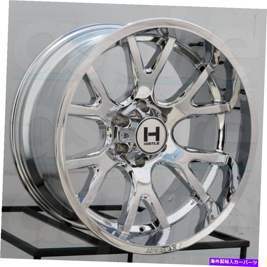 ホイール 4本セット 20x9敵対的なH113レイジ6x135 12クロムホイールリムセット(4)87 20x9 Hostile H113 Rage 6x135 12 Chrome Wheels Rims Set(4) 87【並行輸入品】|Us Custom Parts Shop USDM
