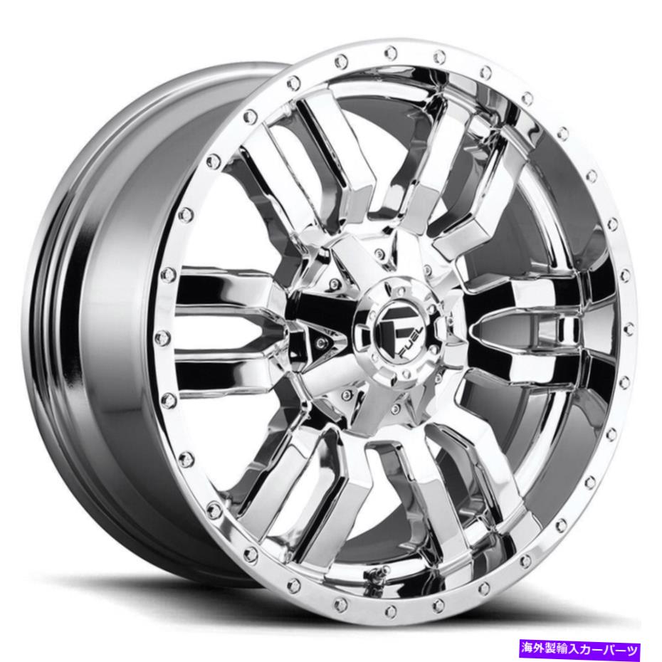 ホイール　４本セット 20x10燃料D631スレッジ8x170 -18クロムホイールリムセット（4）125.1 20x10 Fuel D631 Sledge 8x170 -18 Chrome Wheels Rims Set(4) 125.1【並行輸入品】