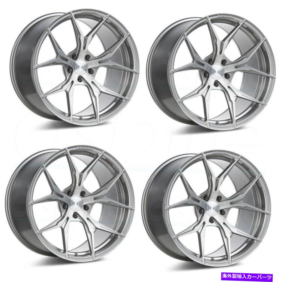 ホイール　４本セット 20x9 rohana rfx5 5x120 35チタンホイールリムセット（4） 20x9 Rohana RFX5 5x120 35 Titanium Wheels Rims Set(4)【並行輸入品】