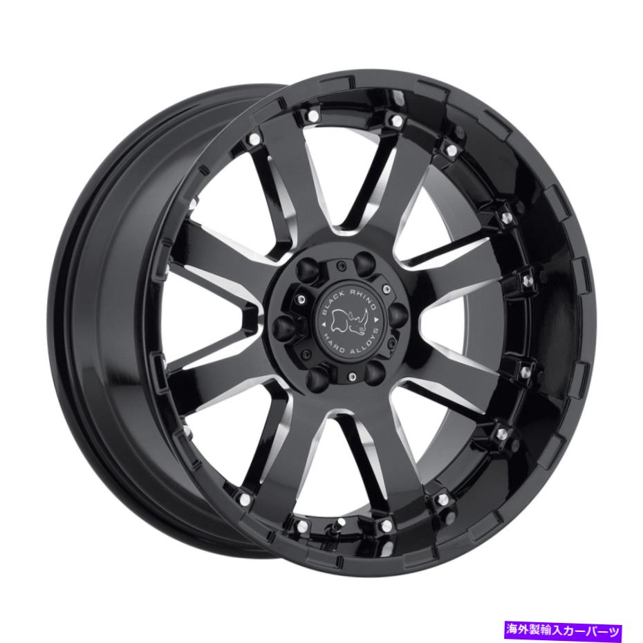 ホイール　４本セット 20x11.5 Black Rhino Sierra 6x5.5/6x139.7 -44 Black Milled Wheels Rimsセット（4）112 20x11.5 Black Rhino Sierra 6x5.5/6x139.7 -44 Black Milled Wheels Rims Set(4) 112【並行輸入品】