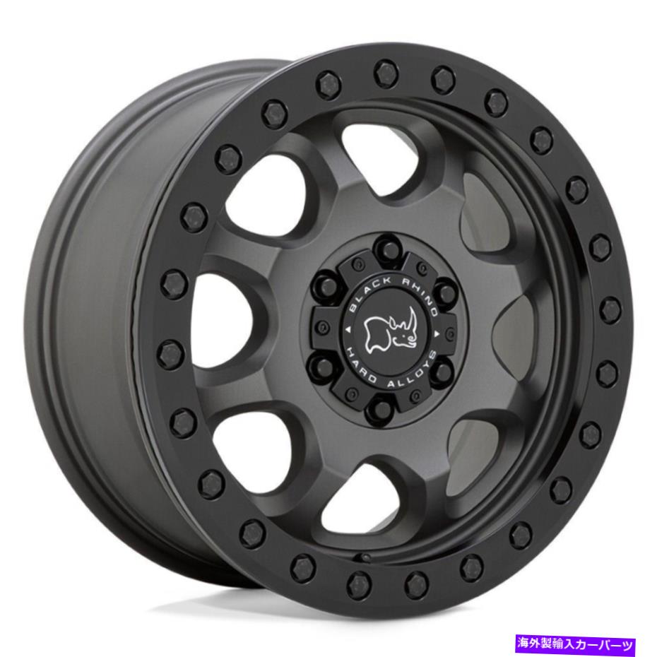 ホイール　４本セット 17x8 Black Rhino Venture Beadlock 6x130 38 Gunmetal Black Wheels Rims set（4）84。 17x8 Black Rhino Venture Beadlock 6x130 38 Gunmetal Black Wheels Rims Set(4) 84.【並行輸入品】