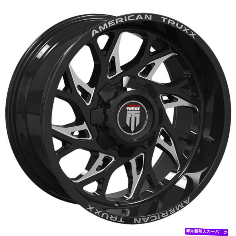 ホイール　４本セット 22x12 American Truxx at1913 Destiny 5x5/5x5.5 -44ブラックミリングホイールリムセット（4 22x12 American Truxx AT1913 Destiny 5x5/5x5.5 -44 Black Milled Wheels Rims Set(4【並行輸入品】｜Us Custom Parts Shop USDM