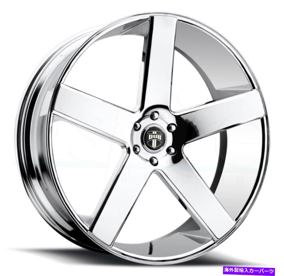 ホイール　４本セット 22x9.5ダブS115バラー5x5/5x127 11クロムホイールリムセット（4）78.1 22x9.5 Dub S115 Baller 5x5/5x127 11 Chrome Wheels Rims Set(4) 78.1【並行輸入品】