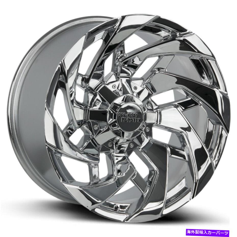 ホイール　４本セット 22x12オフロードモンスターM24 6x135/6x5.5 -44クロムホイールリムセット（4）106.4 22x12 Off-Road Monster M24 6x135/6x5.5 -44 Chrome Wheels Rims Set(4) 106.4【並行輸入品】