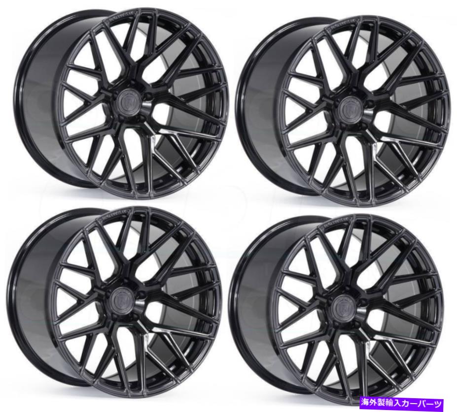 ホイール　４本セット 21x9/21x11.5 rohana rfx10 5x120 20/28ブラックホイールリムセット（4） 21x9/21x11.5 Rohana RFX10 5x120 20/28 Black Wheels Rims Set(4)【並行輸入品】