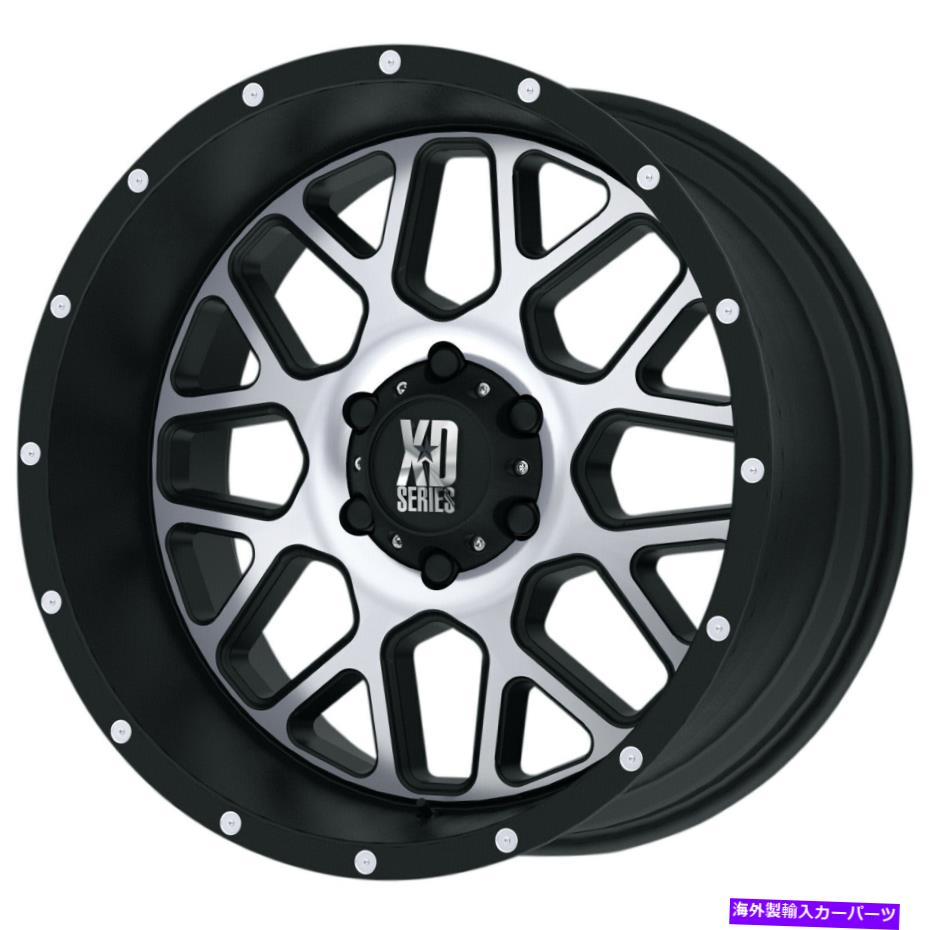 ホイール　４本セット 22x12 XD XD820グレネード6x5.5/6x139.7 -44ブラックマシンホイールリムセット（4）106.1 22x12 XD XD820 Grenade 6x5.5/6x139.7 -44 Black Machine Wheels Rims Set(4) 106.1【並行輸入品】