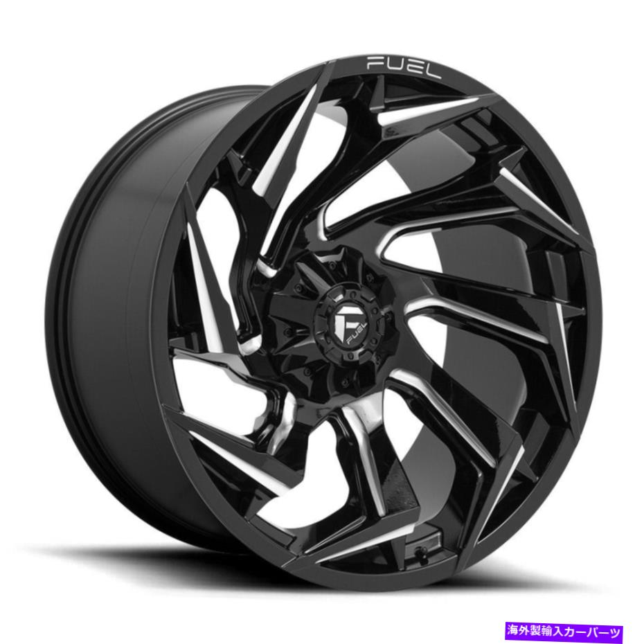 ホイール 4本セット 22x10燃料D753反応5x5.5/5x139.7/5x150 -18ブラックミリングホイールリムセット(4) 22x10 Fuel D753 Reaction 5x5.5/5x139.7/5x150 -18 Black Milled Wheels Rims Set(4)【並行輸入品】|Us Custom Parts Shop USDM