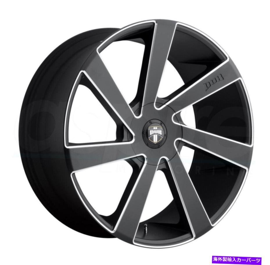ホイール　４本セット 24x10 DUB S133 DIRACTA 6x135/6x5.5 30ブラックミリングホイールリムセット（4）87.1 24x10 Dub S133 Directa 6x135/6x5.5 30 Black Milled Wheels Rims Set(4) 87.1【並行輸入品】