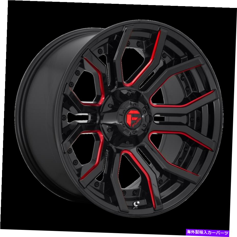 ホイール　４本セット 20x9 Fuel D712 Rage 5x5.5/5x139.7 1グロスブラックレッドティントホイールリムセット（4）87.1 20x9 Fuel D712 Rage 5x5.5/5x139.7 1 Gloss Black Red Tint Wheels Rims Set(4) 87.1【並行輸入品】