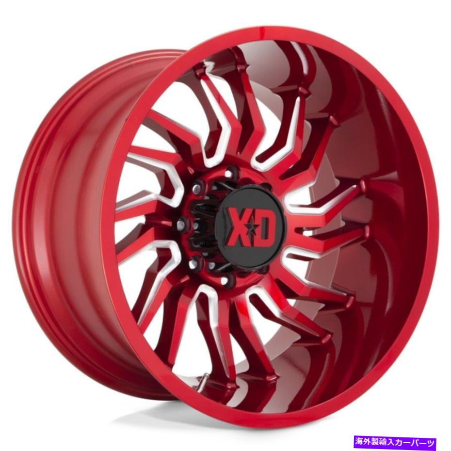 ホイール　４本セット 22x10 XD XD858テンション6x5.5/6x139.7 -18レッドホイールリムセット（4）106.1 22x10 XD XD858 Tension 6x5.5/6x139.7 -18 Red Wheels Rims Set(4) 106.1【並行輸入品】